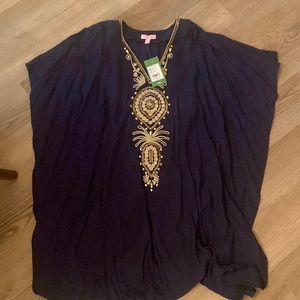 NWT Lilly Pulitzer navy caftan